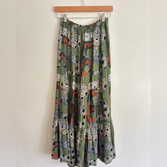 Anthropologie Cecilia Pettersson Bea Tiered Maxi Skirt medium art to wear boho - Picture 6 of 10